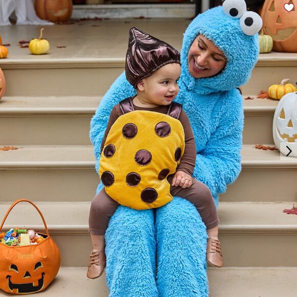 Baby Chocolate Chip Cookie + Adult Cookie Monster Costume Bundle - Picture 1 of 7